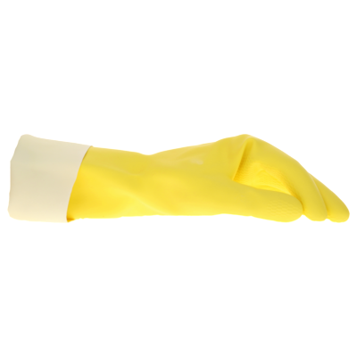 Huishoudhandschoenen extra lang geel L