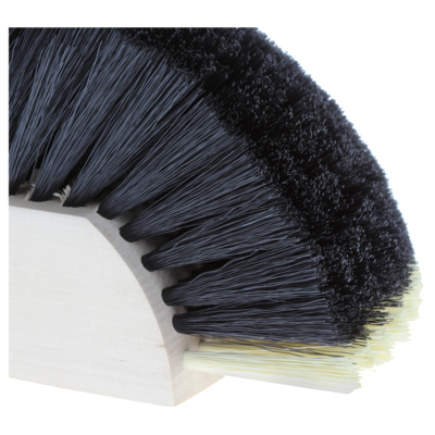 Ragebol zwart-witte kunstvezels 12 cm