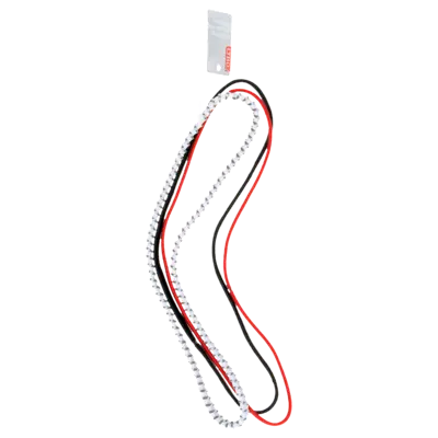 Haarband elastiek sport rood/wit/zwart, 3 stuks