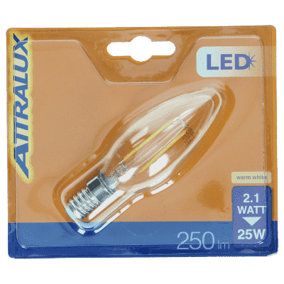 Led Filament Kaarslamp (2,1) 25W E14