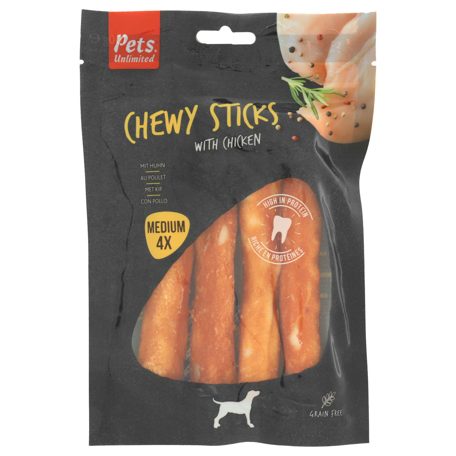 Chewy Sticks Kip Medium 4st