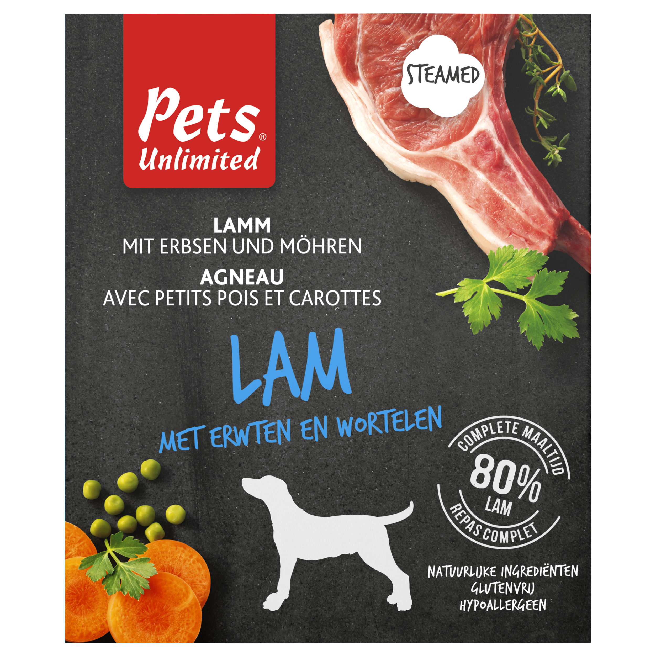 Steamed lamb meal, 395 g