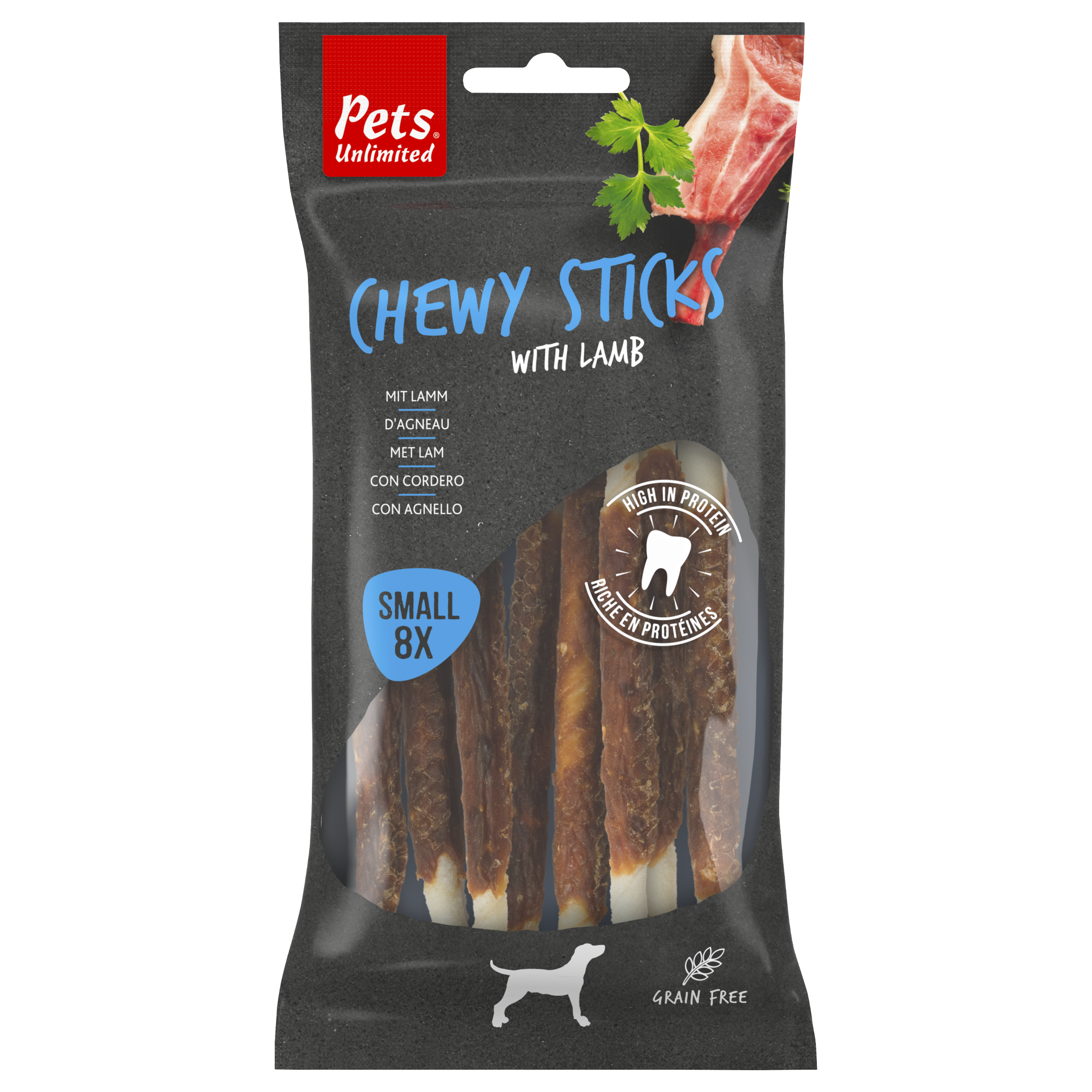 Chewy sticks with lamb small, 8 pieces