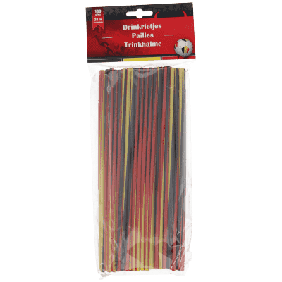 Straws Red Yel Bl Color Twist 100Pces
