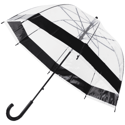 Paraplu transparant M6A zwarte bies