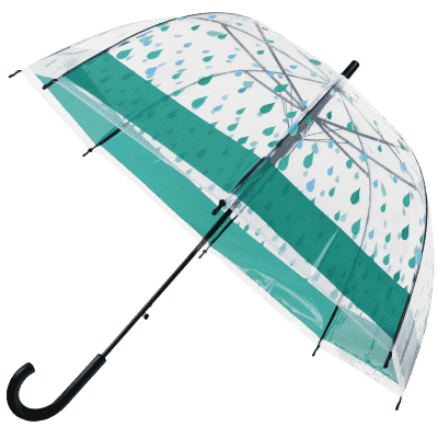 Paraplu transparant M6B druppels blauw