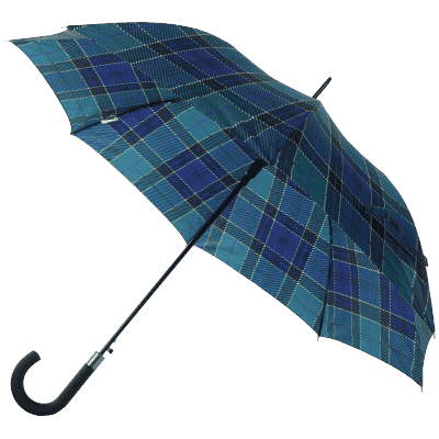 Lange paraplu luxe M7A ruit blauw