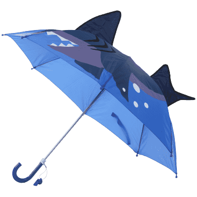 Kinderparaplu 3D K2B haai blauw