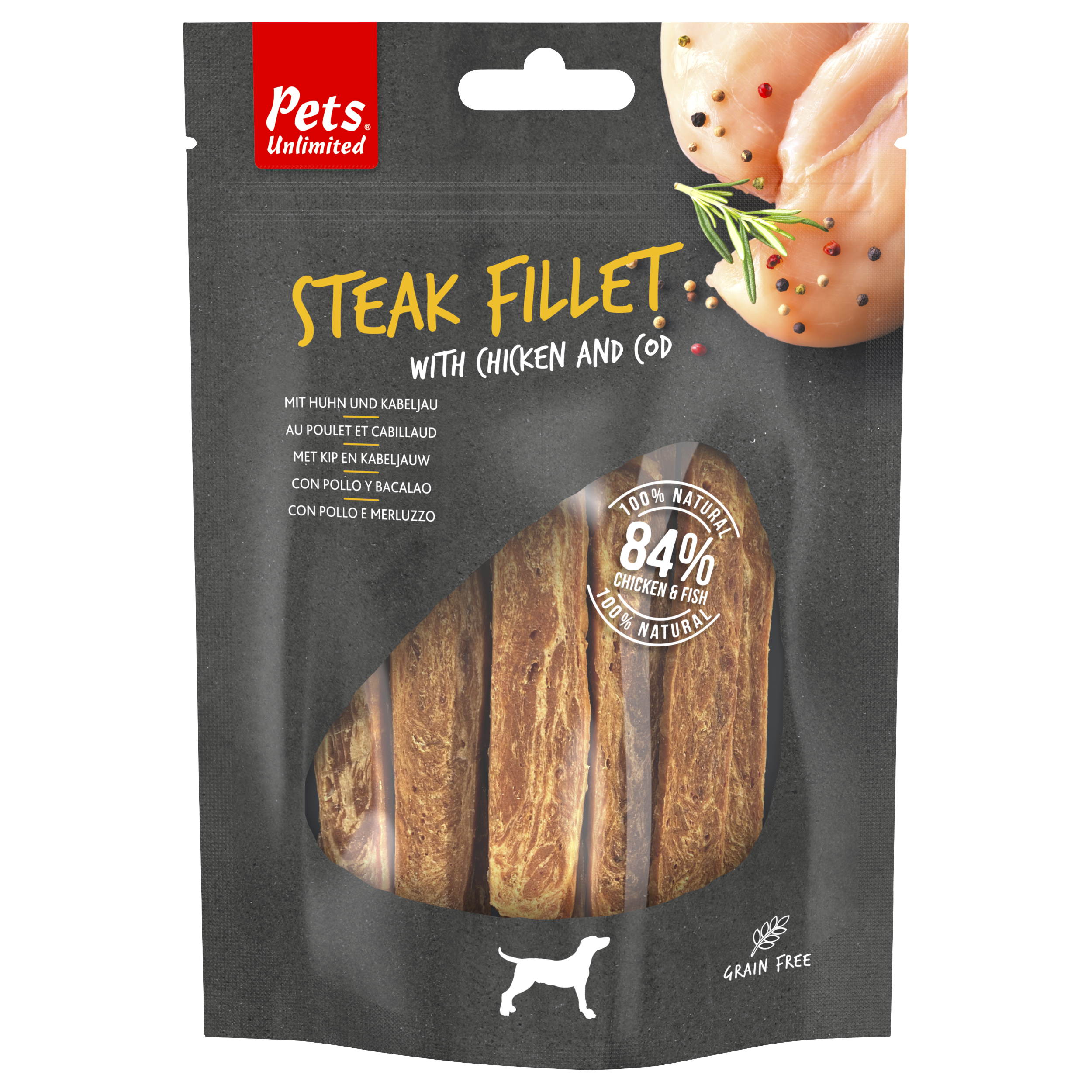 Pets Unlimited Steak Fillet Kip 100g