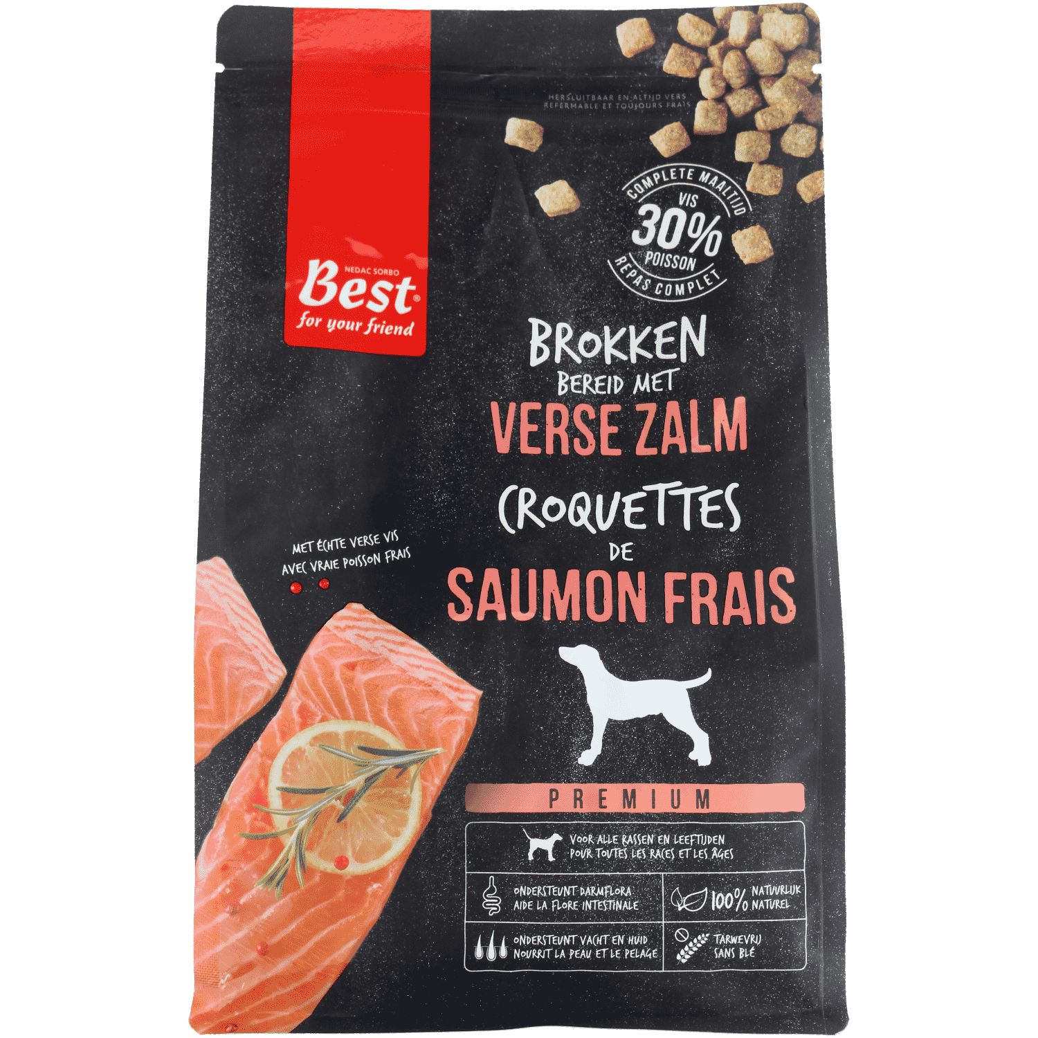 Dog kibble salmon 1.5 kg