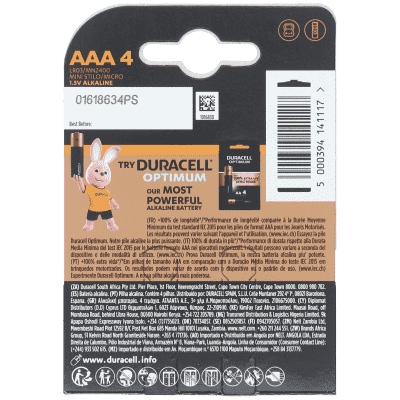 Duracell Alkaline Plus AAA 4ce