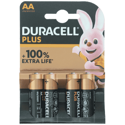 Duracell Alkaline Plus AA 4ce