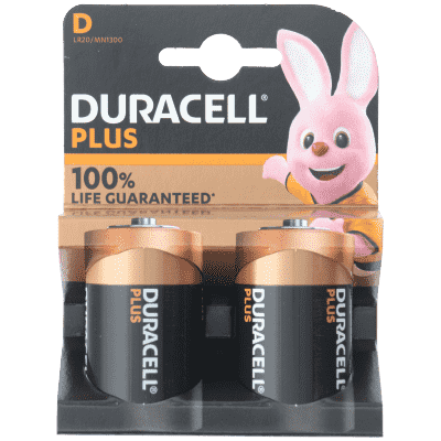Duracell Alkaline Plus D X2ce