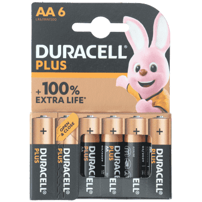 Duracell Alkaline Plus AA 6ce
