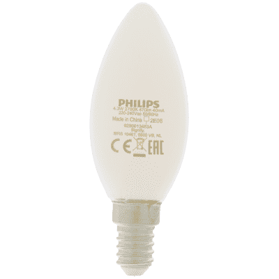 LED Kaarslamp mat 4,3W (40W) E14
