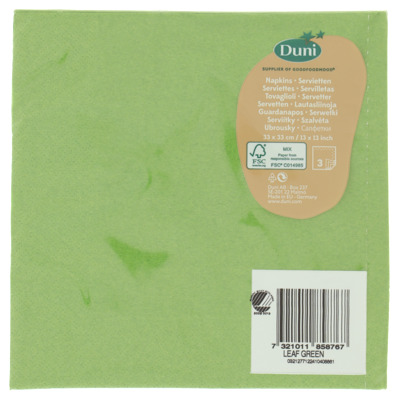 Duni Servet Leaf Green 33cm