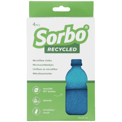 Microvezeldoek Recycled, 4 stuks
