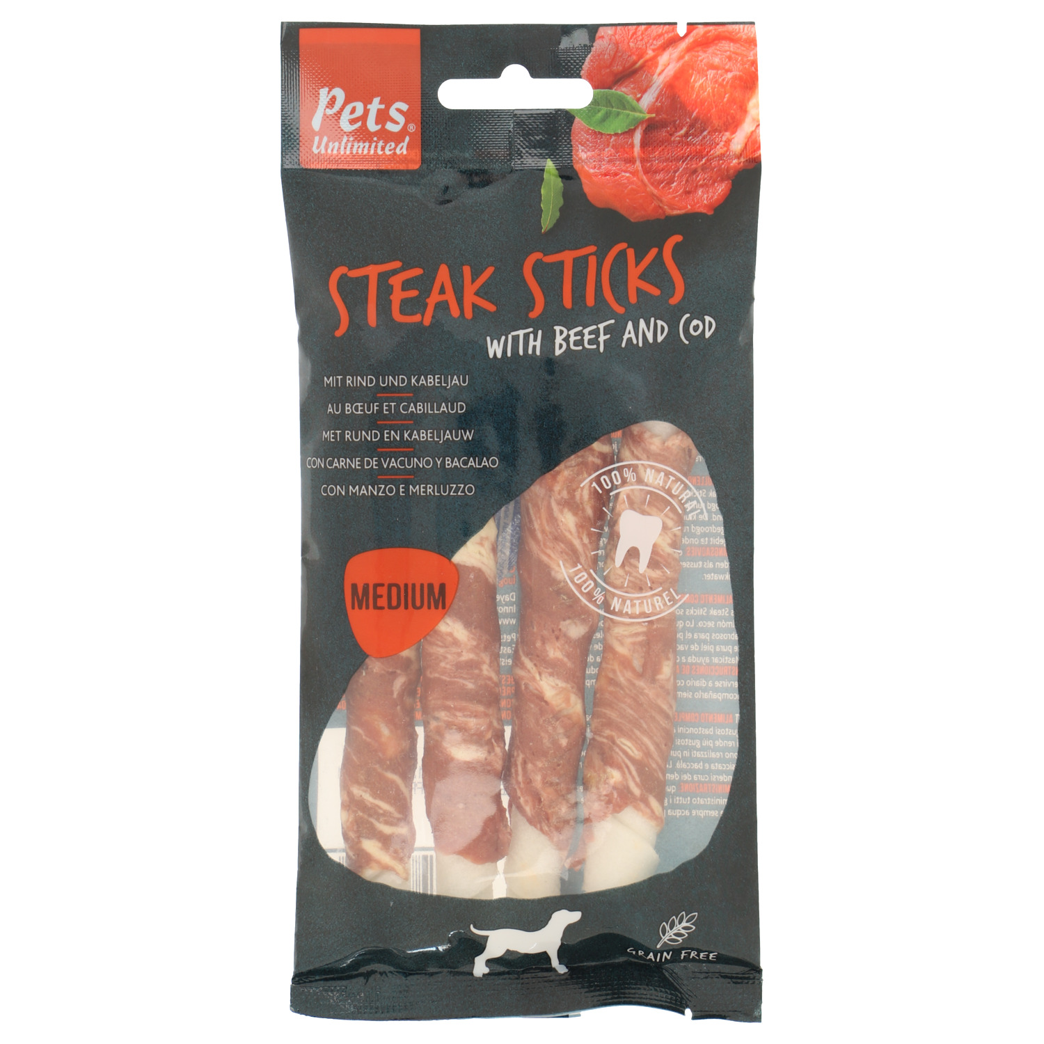 Steak Sticks Rund Medium 4st