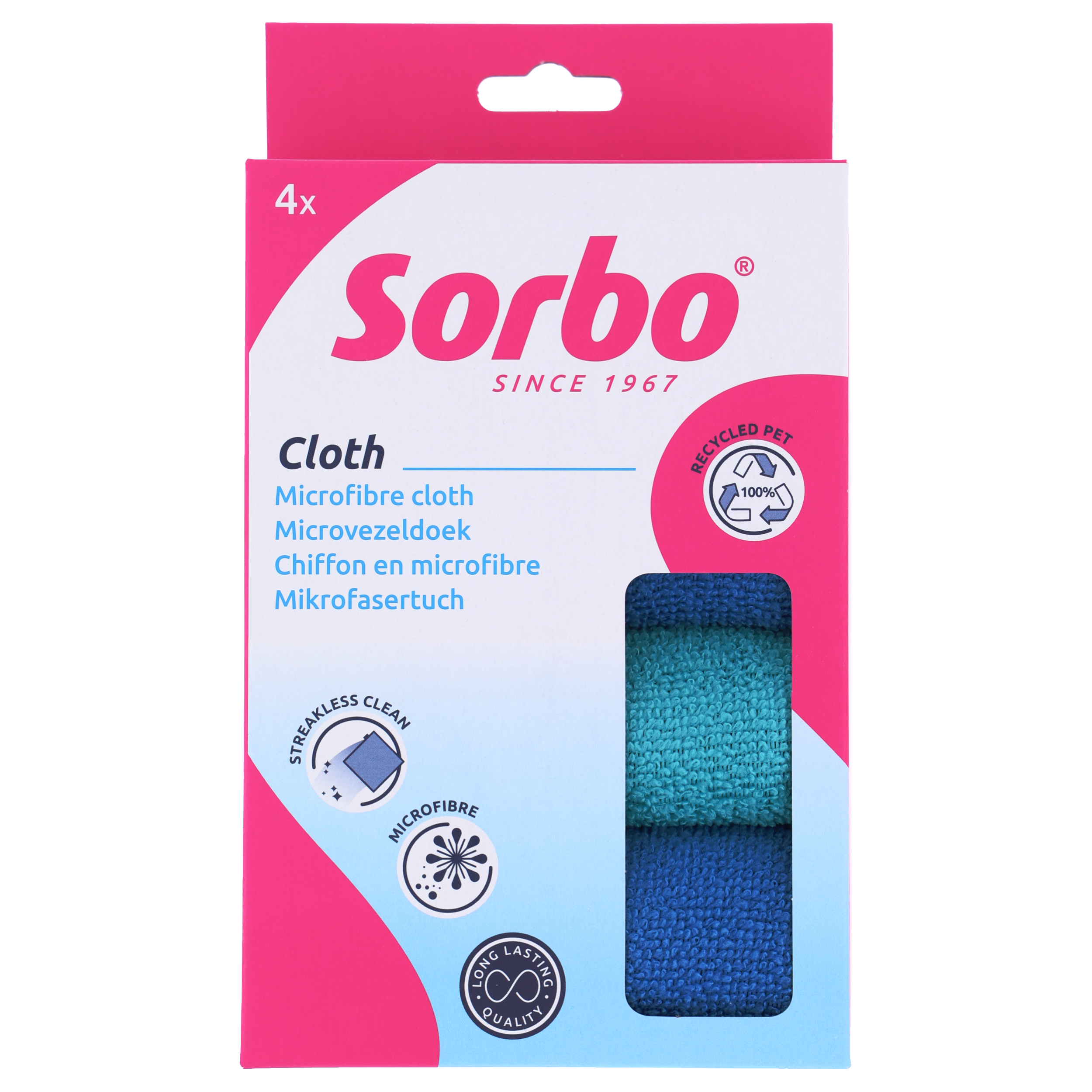 Recycled microvezeldoekjes 35x35cm 4st