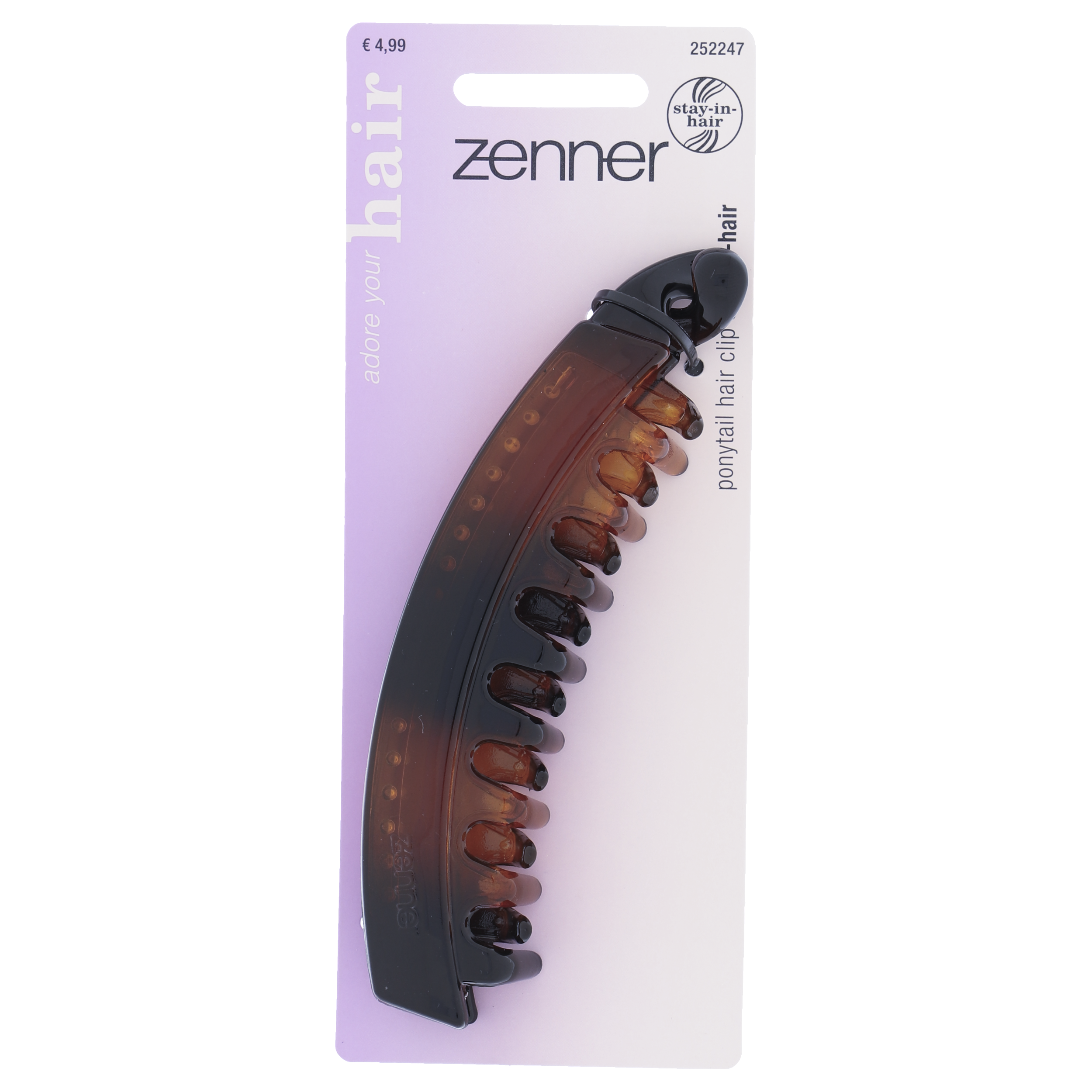 Paardenstaartklem stay-in-hair bruin