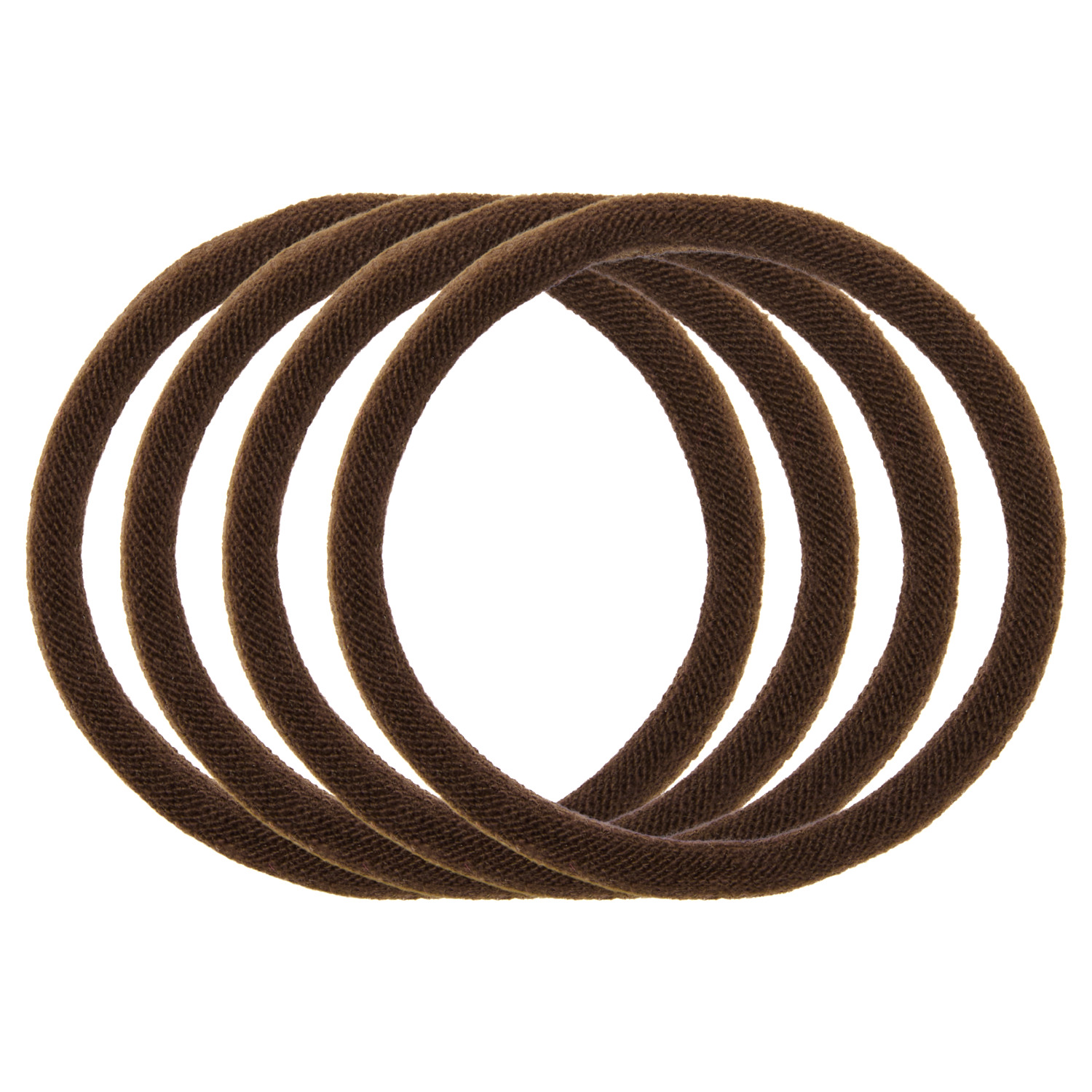 Roll-up hair elastic soy/cotton brown, 4 pieces