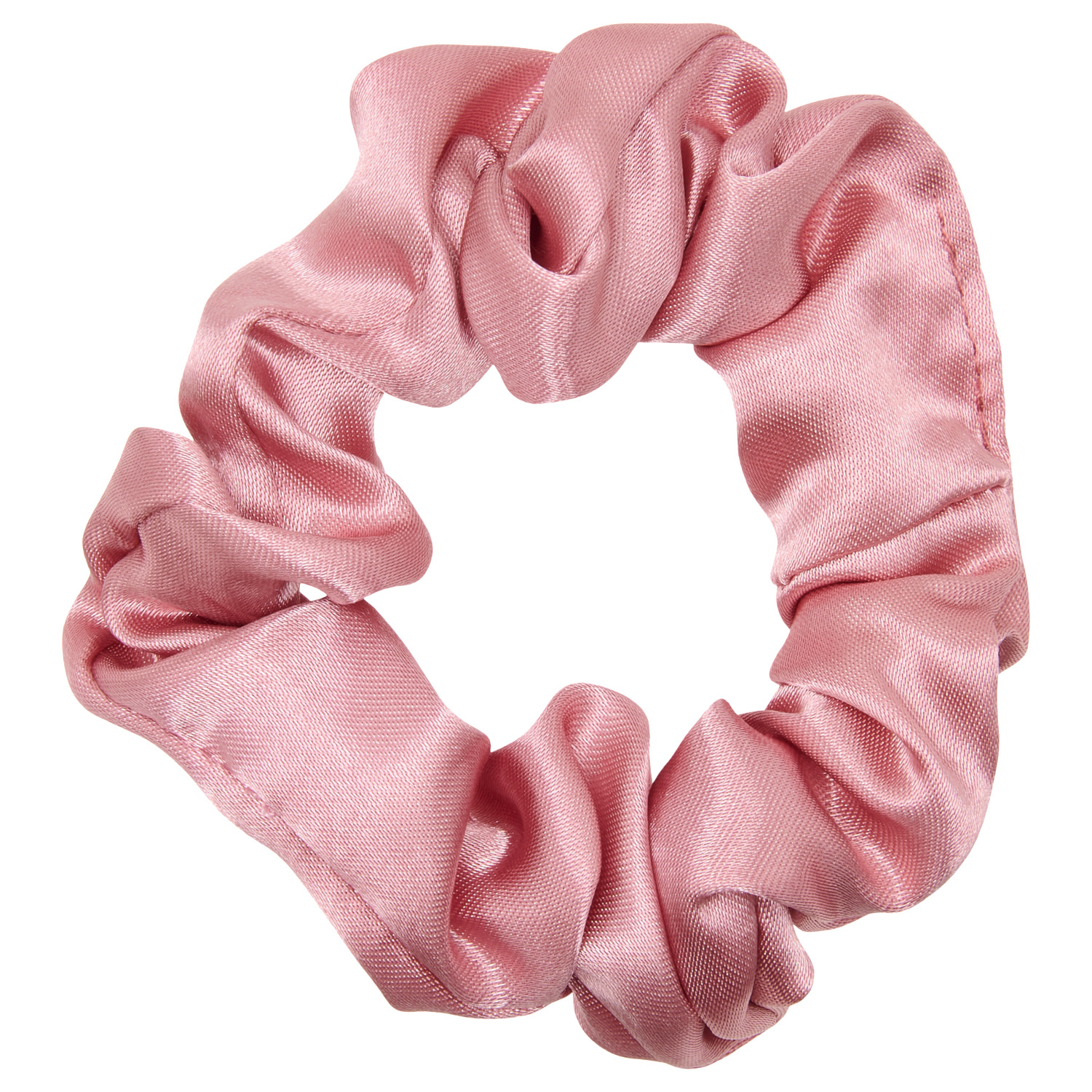 Scrunchie satin cable pink