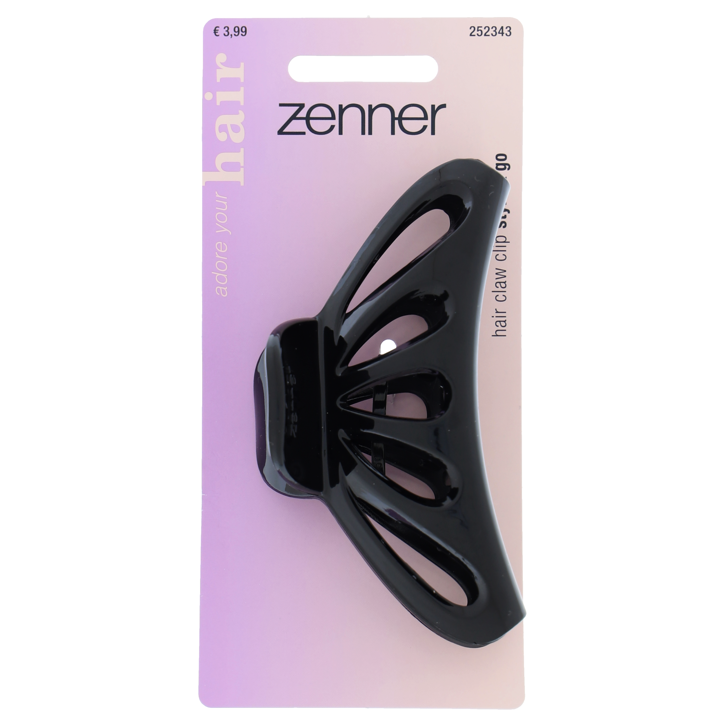 Haarklammer, mondänes Design, groß, schwarz