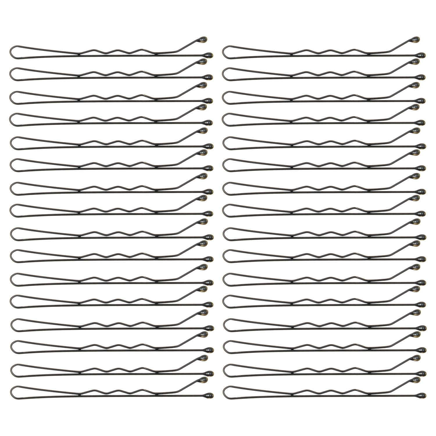 Haarschuifje zwart 5 cm, 36 stuks