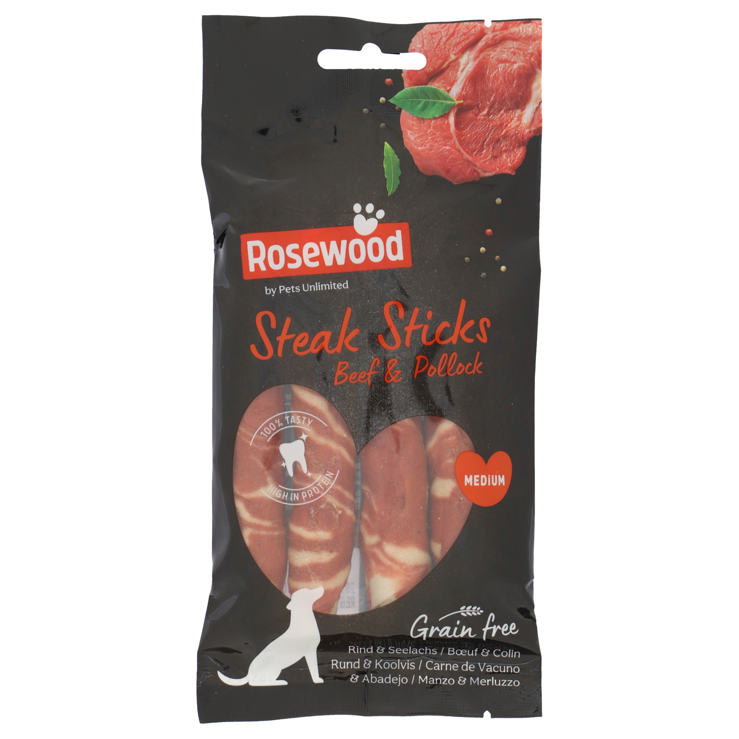 Rosewood Steak Sticks Rund M 90g