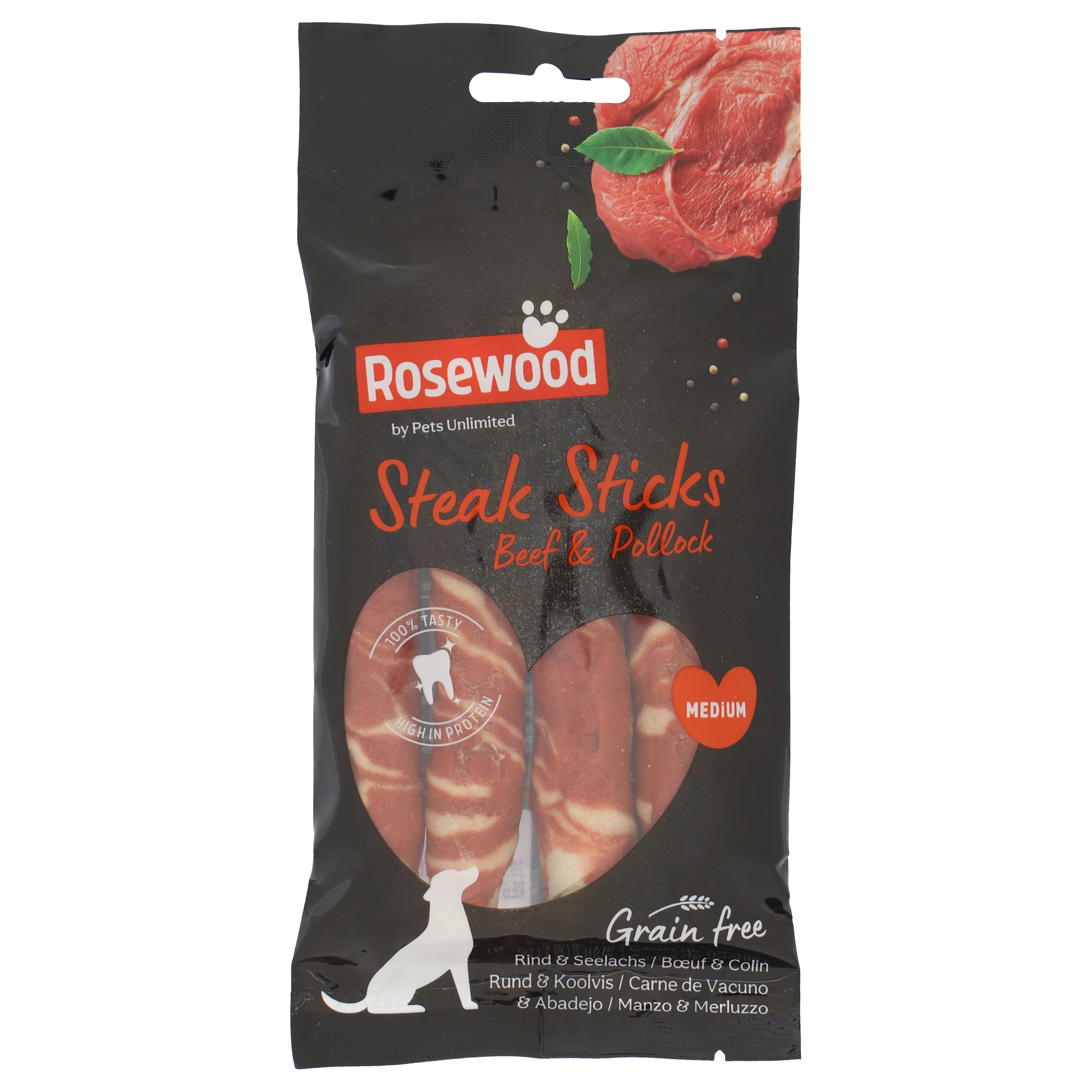 Rosewood Steak Sticks Rund M 90g