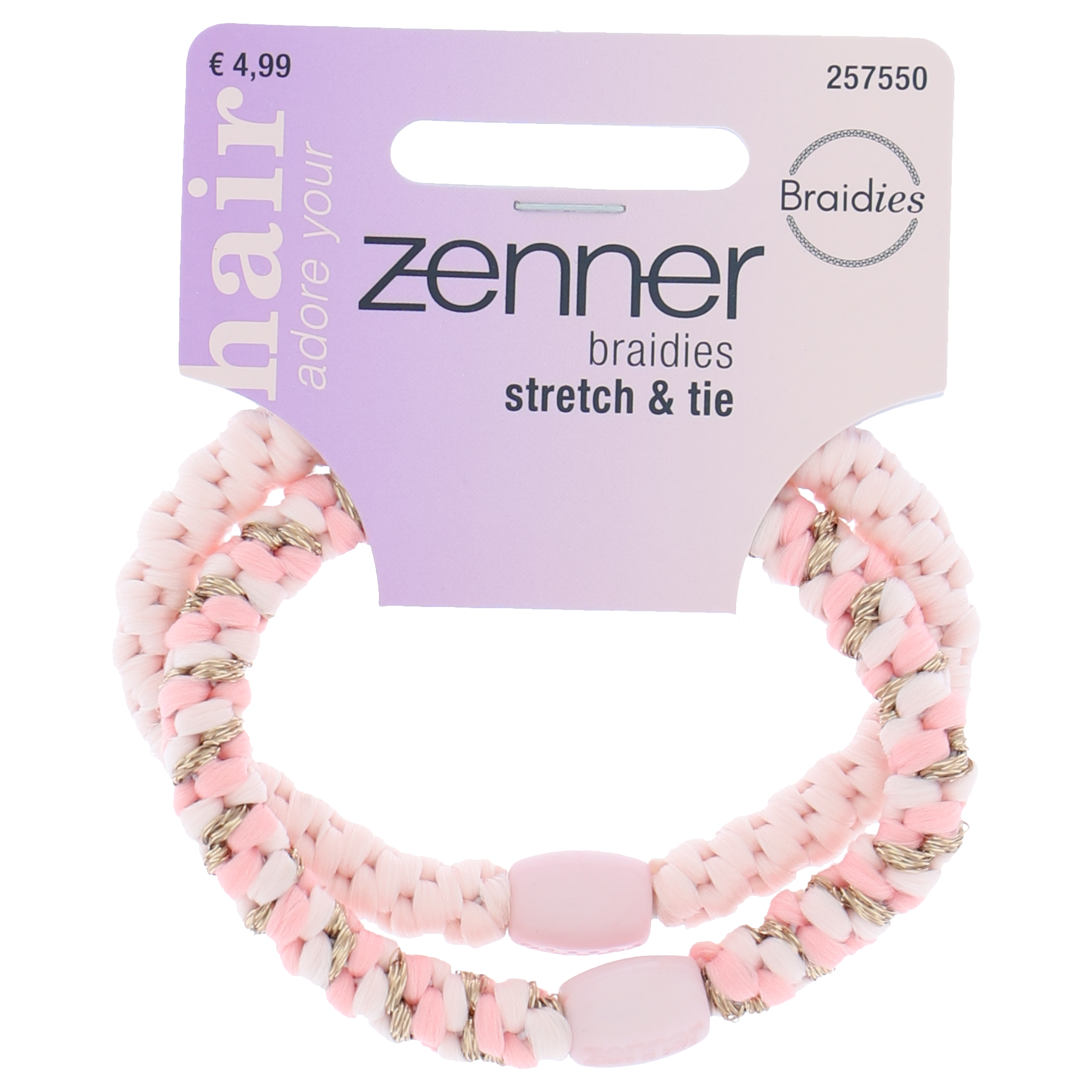 Braidies, pink, 2 pieces