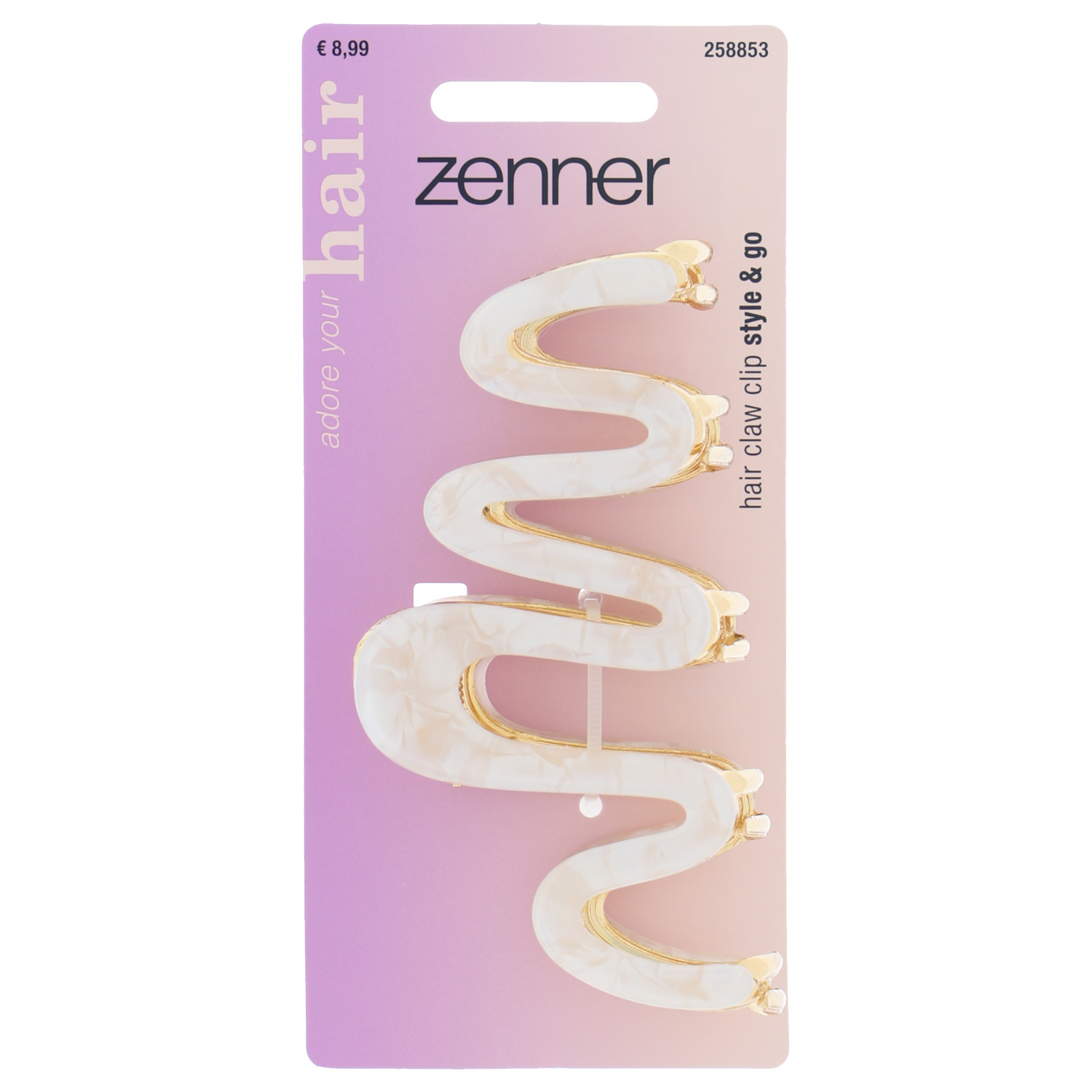 Haarklem marmer/goud offwhite