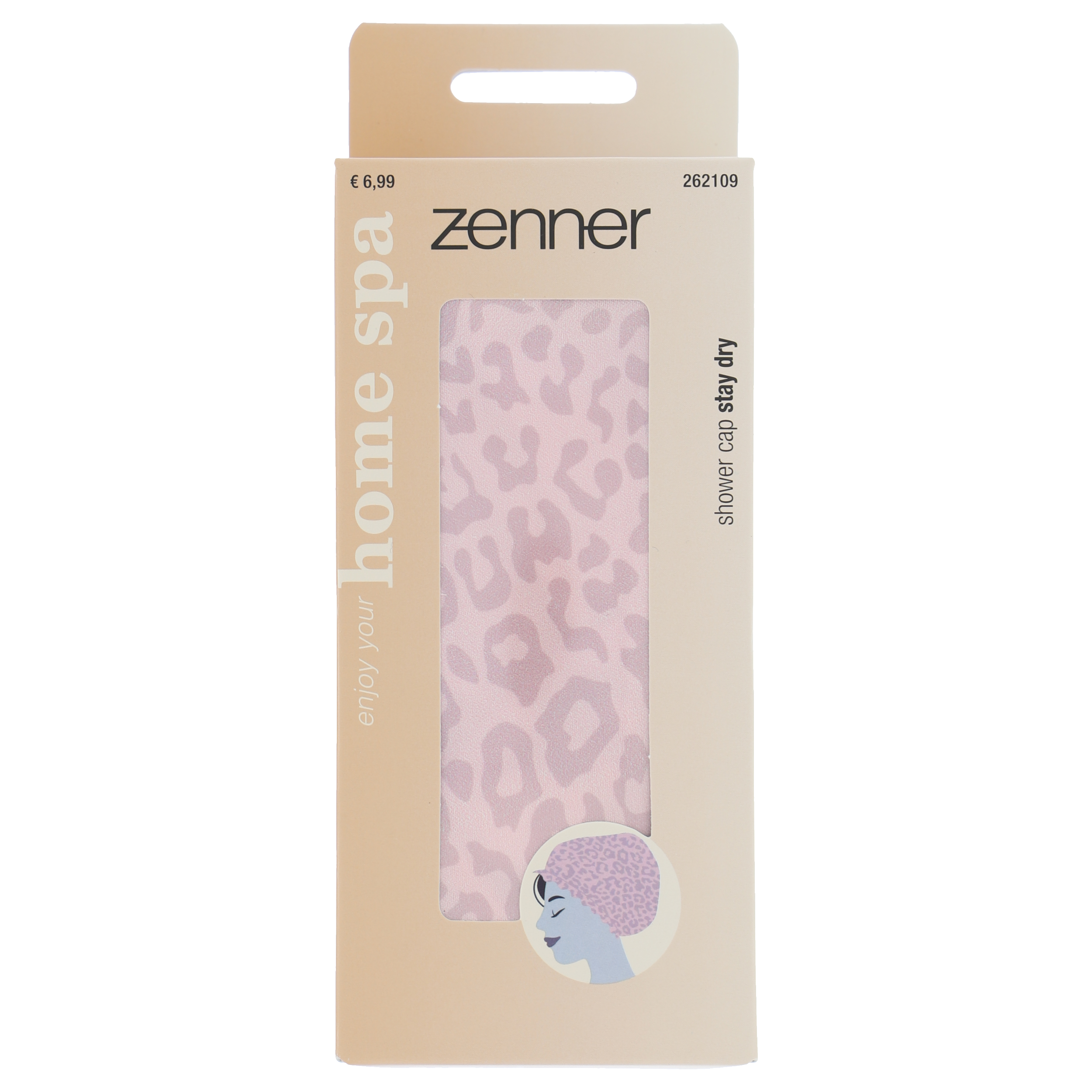 Douchemuts panterprint roze