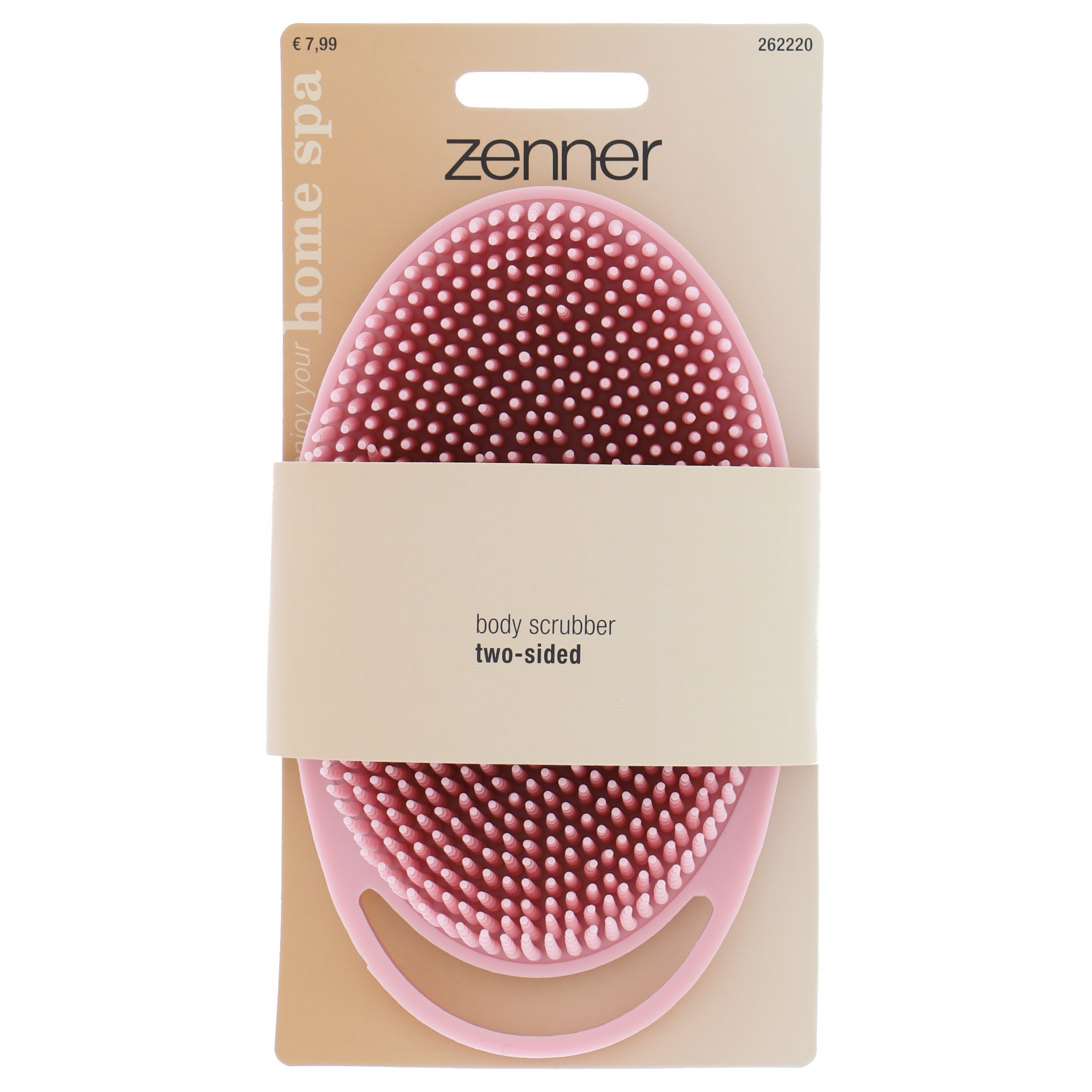 Body scrubber siliconen roze