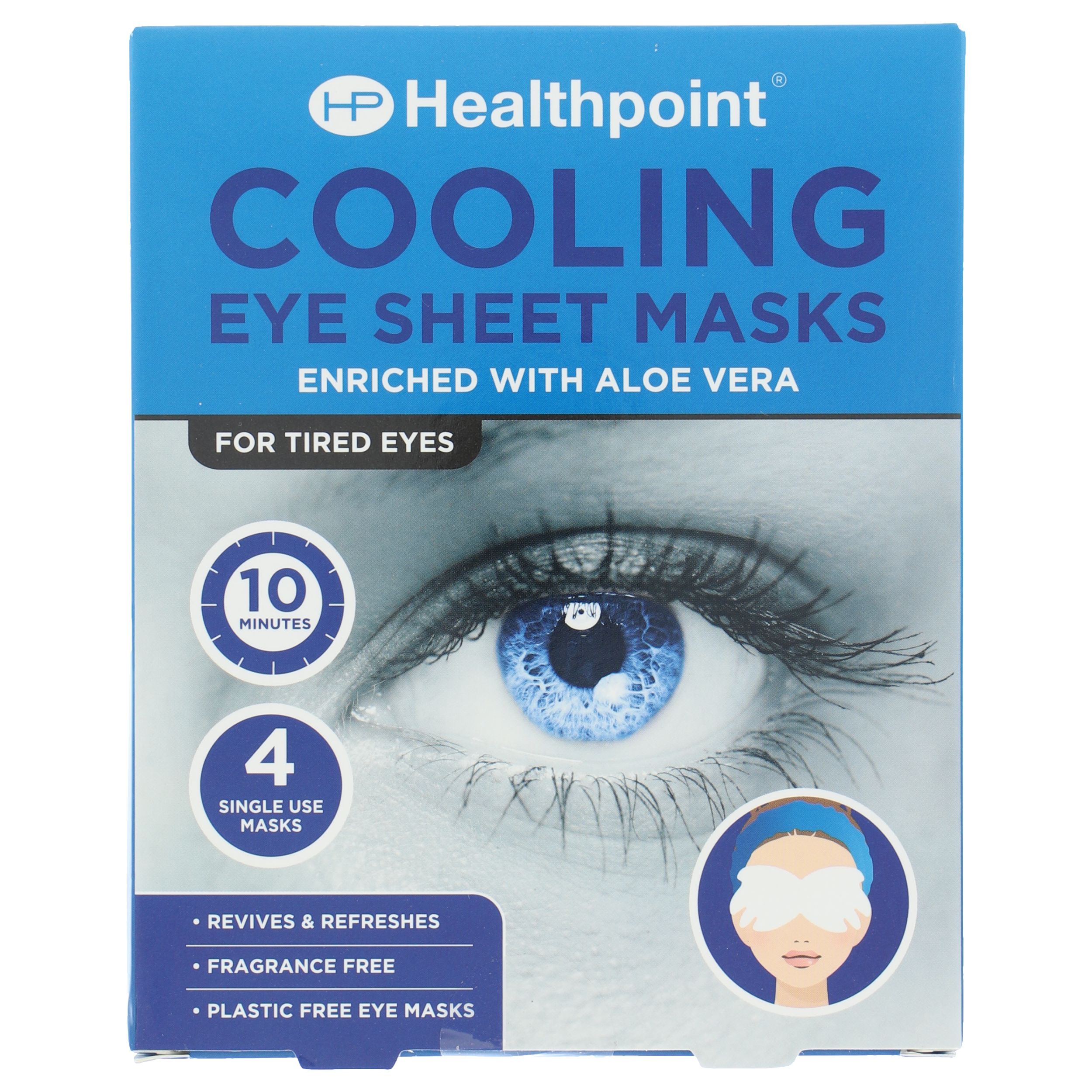 Healthpoint Cooling Eye Sheet Masks - 4pk