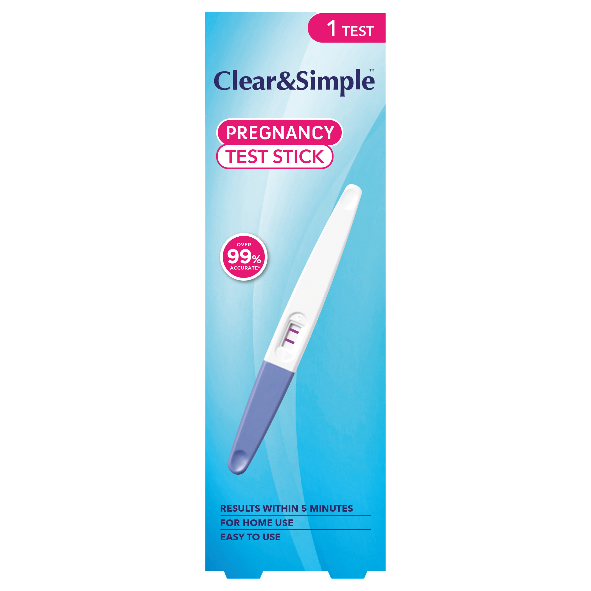 Clear & Simple Pregnancy Test Midstream Portrait